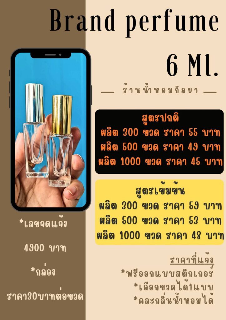 สร้างรายได้เสริมจากแบรนด์น้ำหอม 4 สร้างรายได้เสริมจากแบรนด์น้ำหอม 4