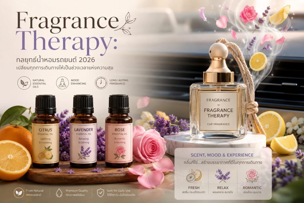 Fragrance Therapy: กลยุทธ์น้ำหอมรถยนต์ 2026 เปลี่ยนทุกการเดินทางให้เป็นช่วงเวลาแห่งความสุข 2