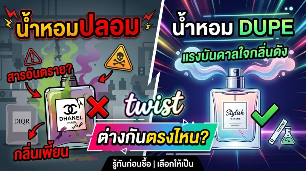 น้ำหอมปลอม VS น้ำหอม Dupe 1 น้ำหอมปลอม VS น้ำหอม Dupe 1